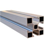 P-40X40 4 Ways Exhibition Aluminium Profile, Modular Octanorm-Compatible Display Frame, Anodized Silver 3M Length, Lightweight Structural System for Booth Construction & Trade Show Frameworks